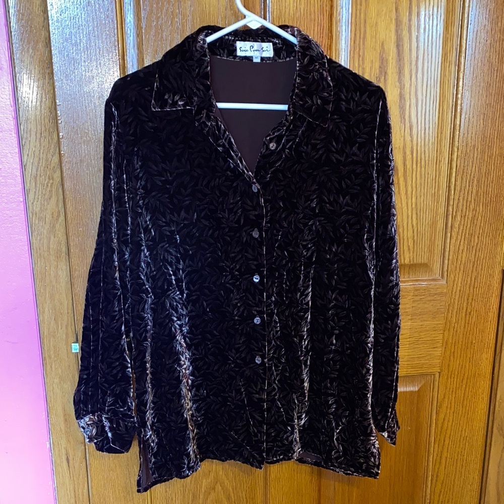 Soie pour Soi Silk Rayon Button-Down Shirt